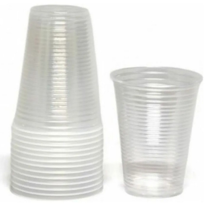 Copo PS agua 200ml c/100 Translúcido